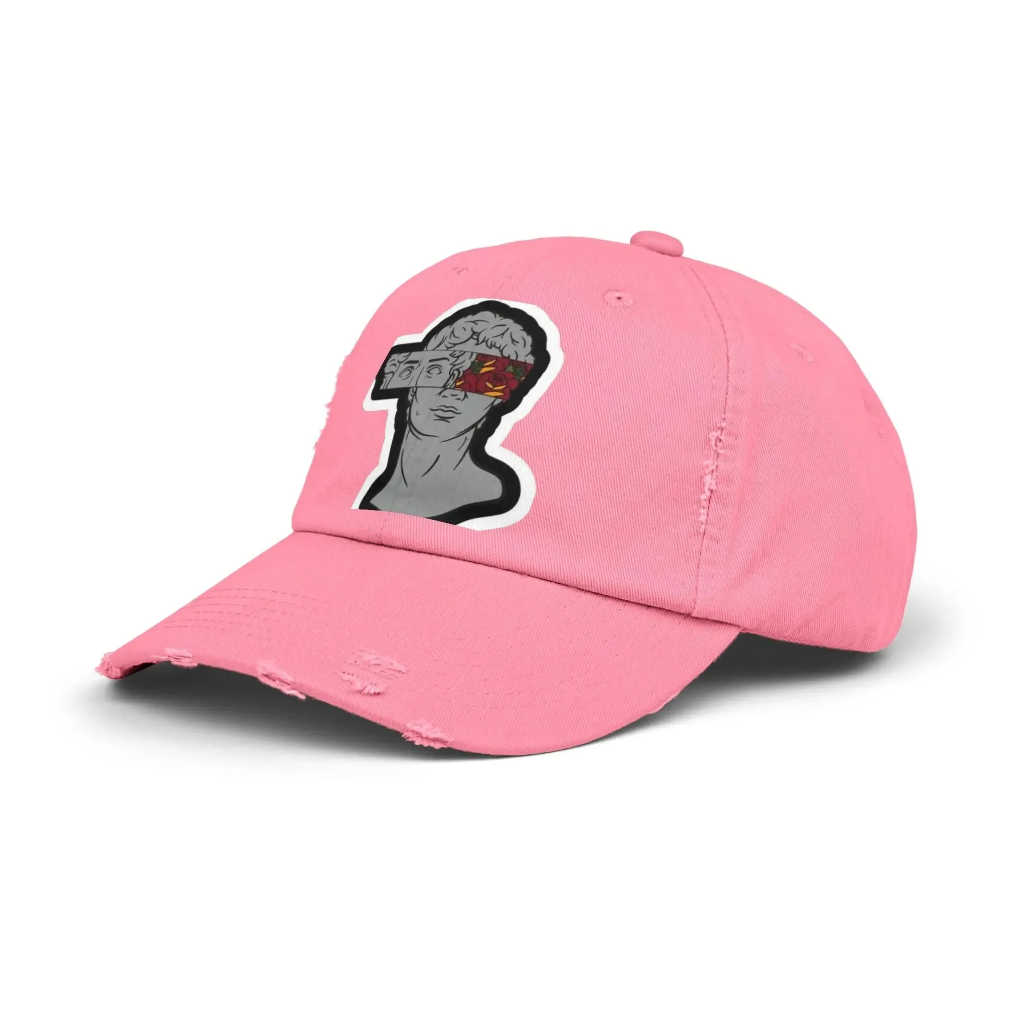 Mens & Womens Distressed Cap with Graphic Art | Trendy Casual Headwear for Style Lovers