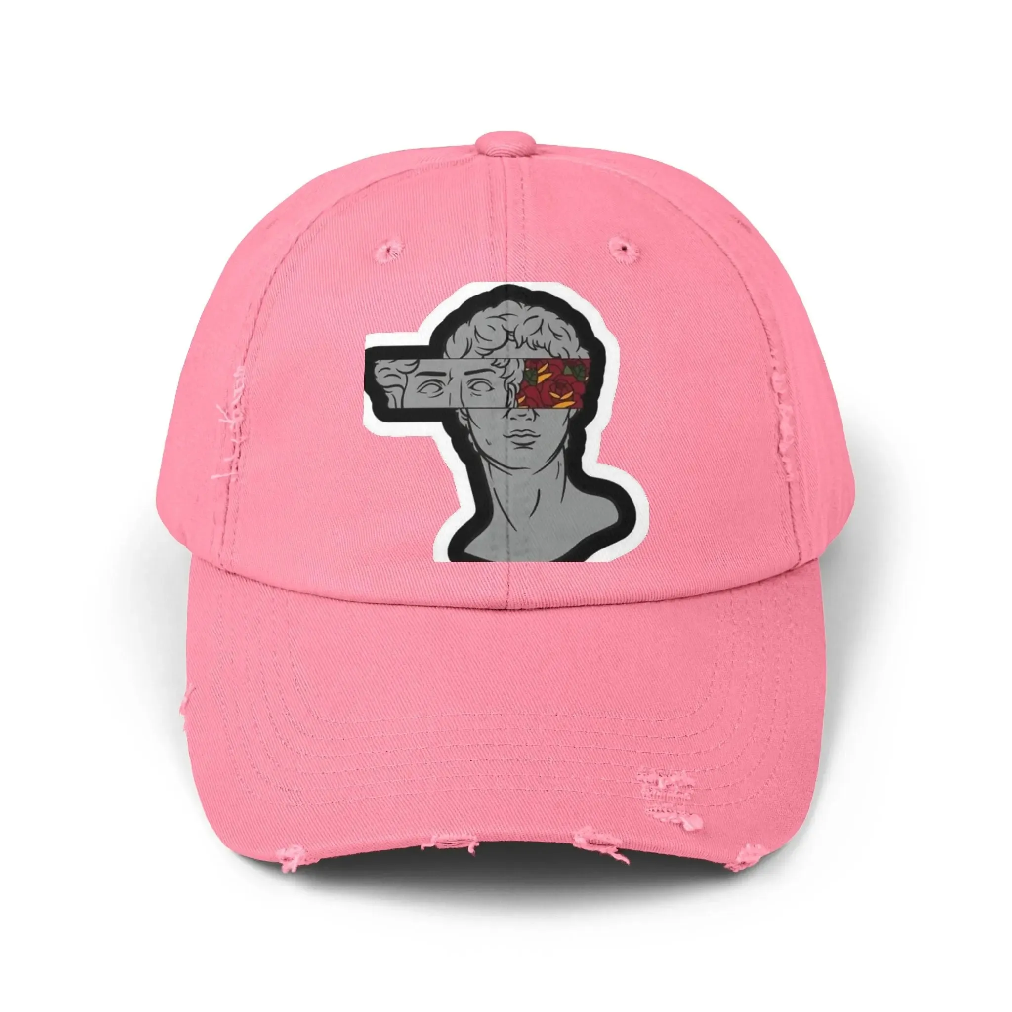 Mens & Womens Distressed Cap with Graphic Art | Trendy Casual Headwear for Style Lovers