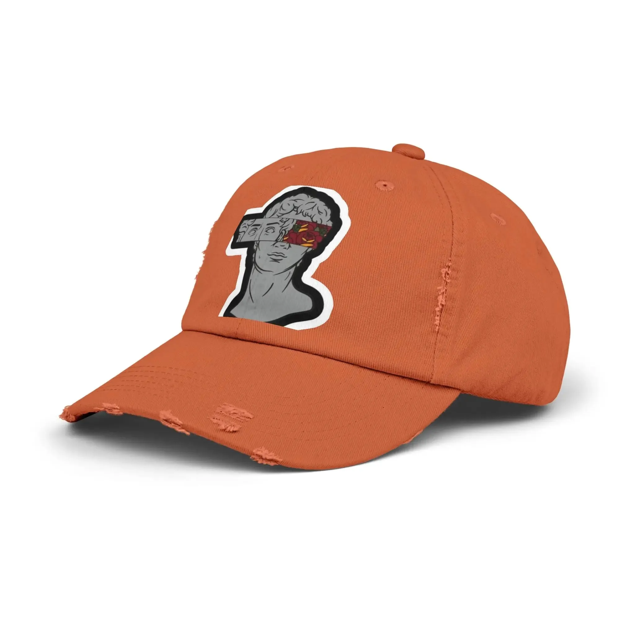 Mens & Womens Distressed Cap with Graphic Art | Trendy Casual Headwear for Style Lovers