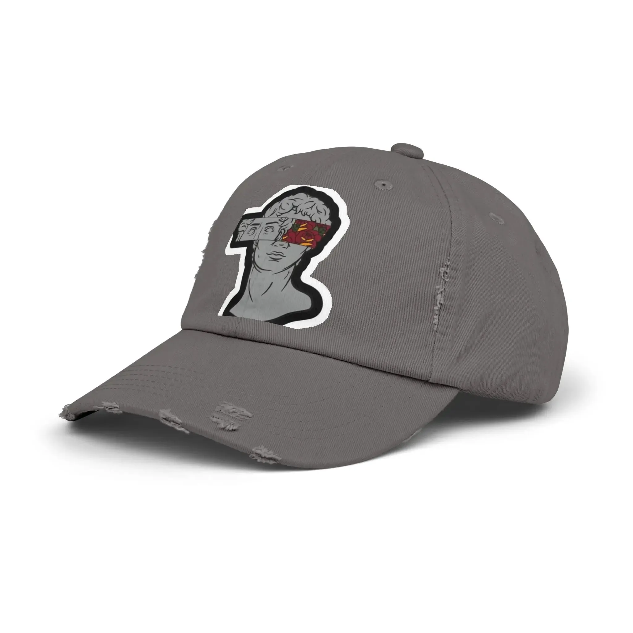 Mens & Womens Distressed Cap with Graphic Art | Trendy Casual Headwear for Style Lovers