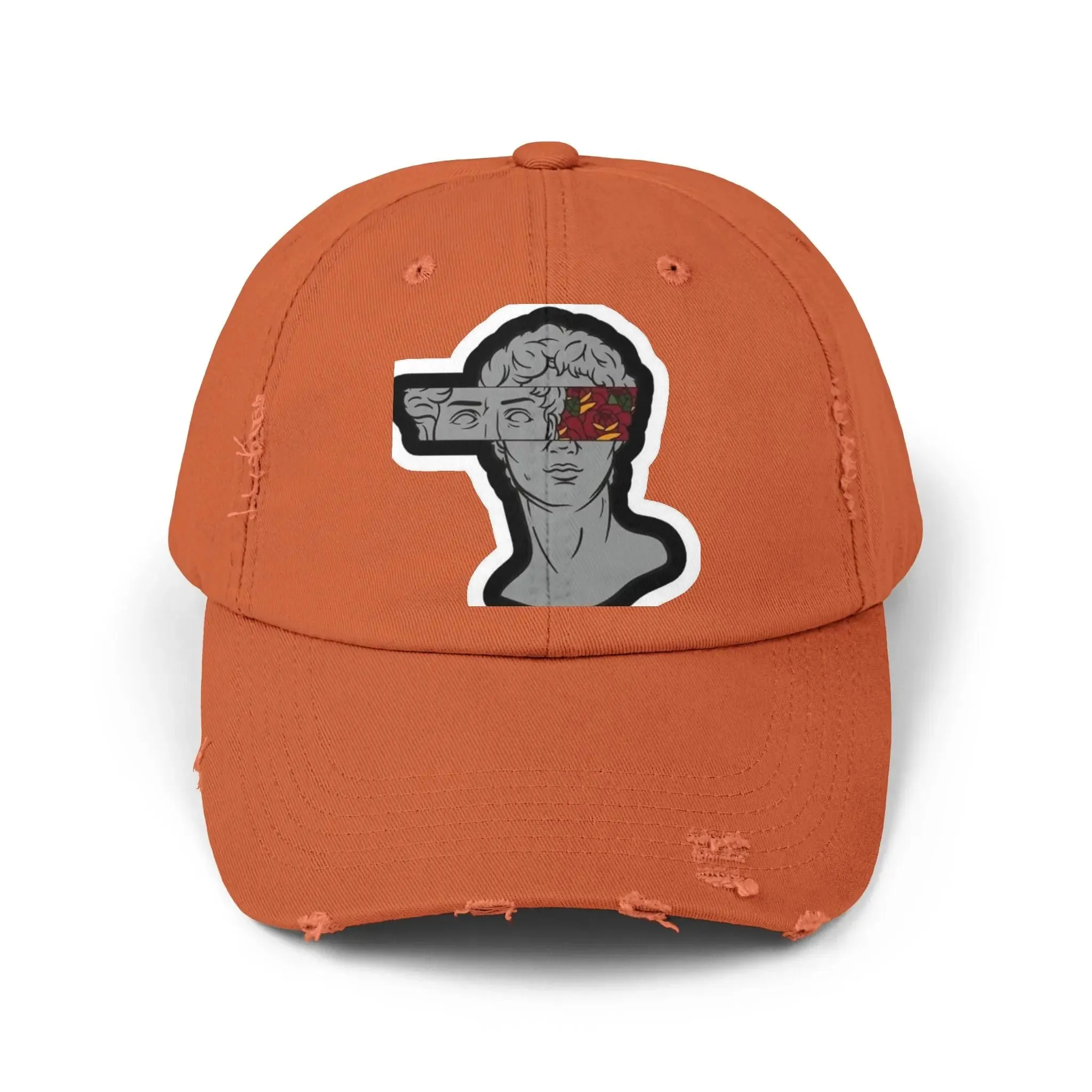 Mens & Womens Distressed Cap with Graphic Art | Trendy Casual Headwear for Style Lovers