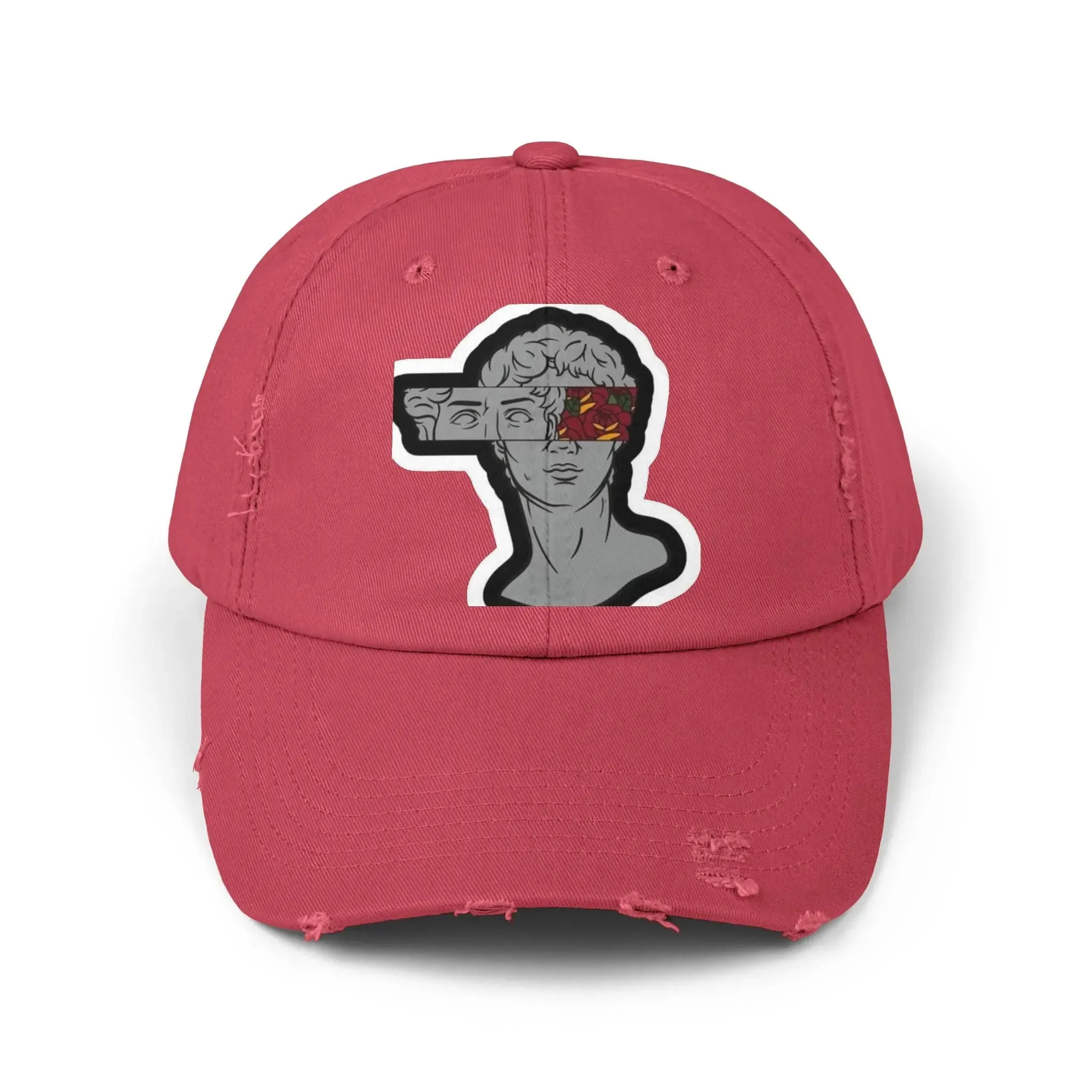 Mens & Womens Distressed Cap with Graphic Art | Trendy Casual Headwear for Style Lovers