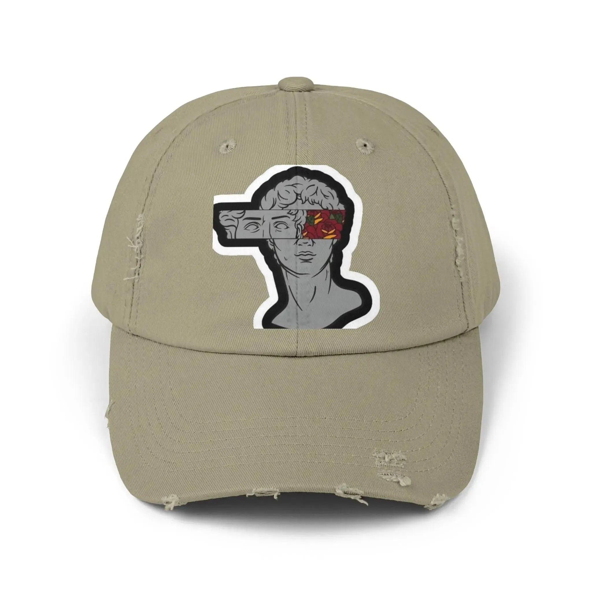 Mens & Womens Distressed Cap with Graphic Art | Trendy Casual Headwear for Style Lovers