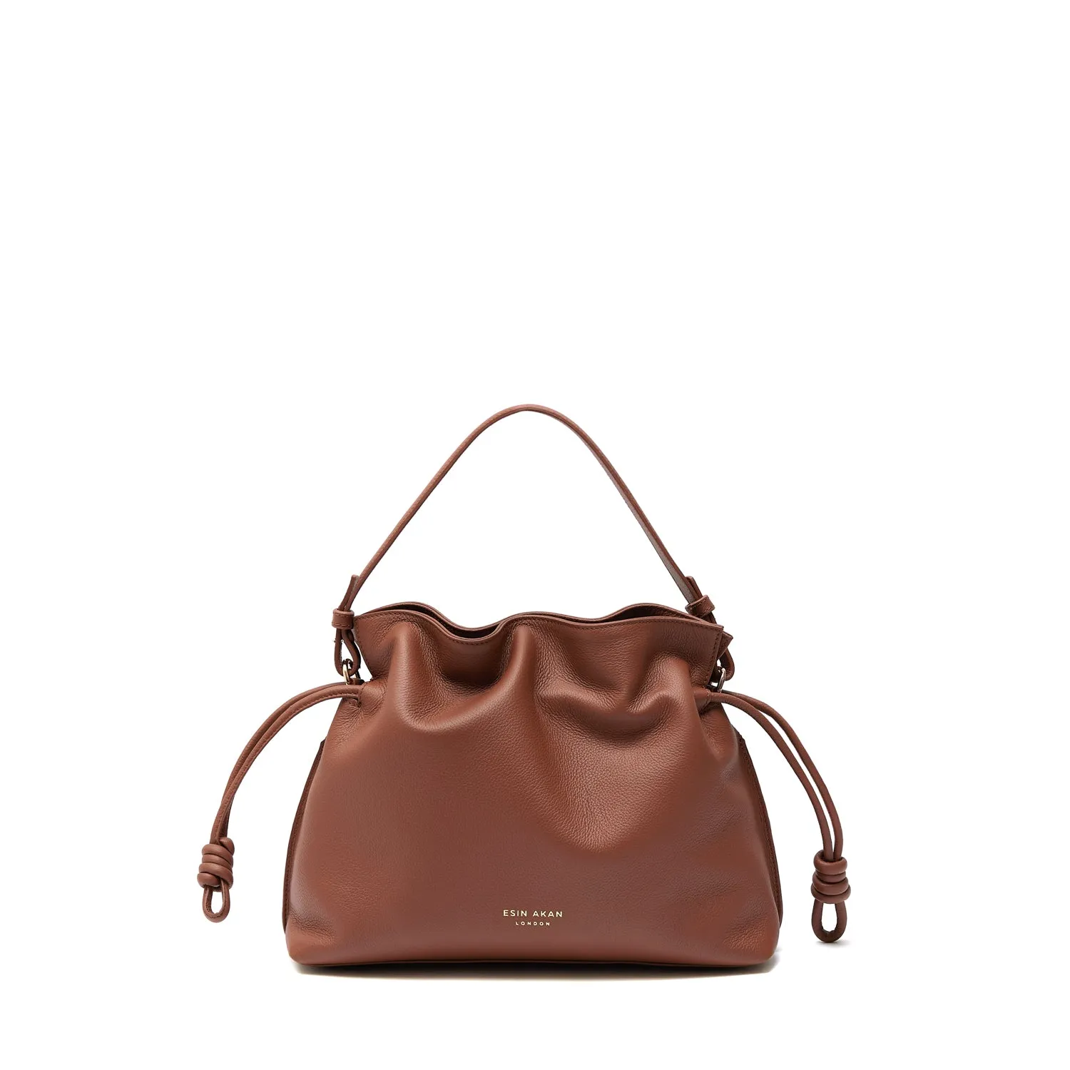 Midi Emma  Leather Crossbody Bag, Nutshell