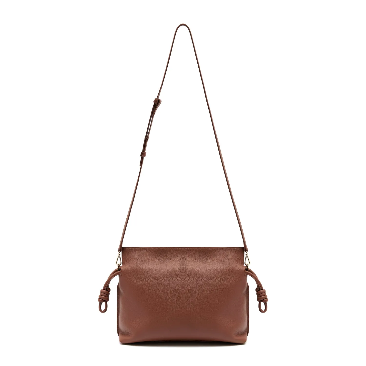 Midi Emma  Leather Crossbody Bag, Nutshell