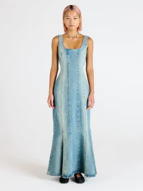 Miss World Denim Maxi Dress