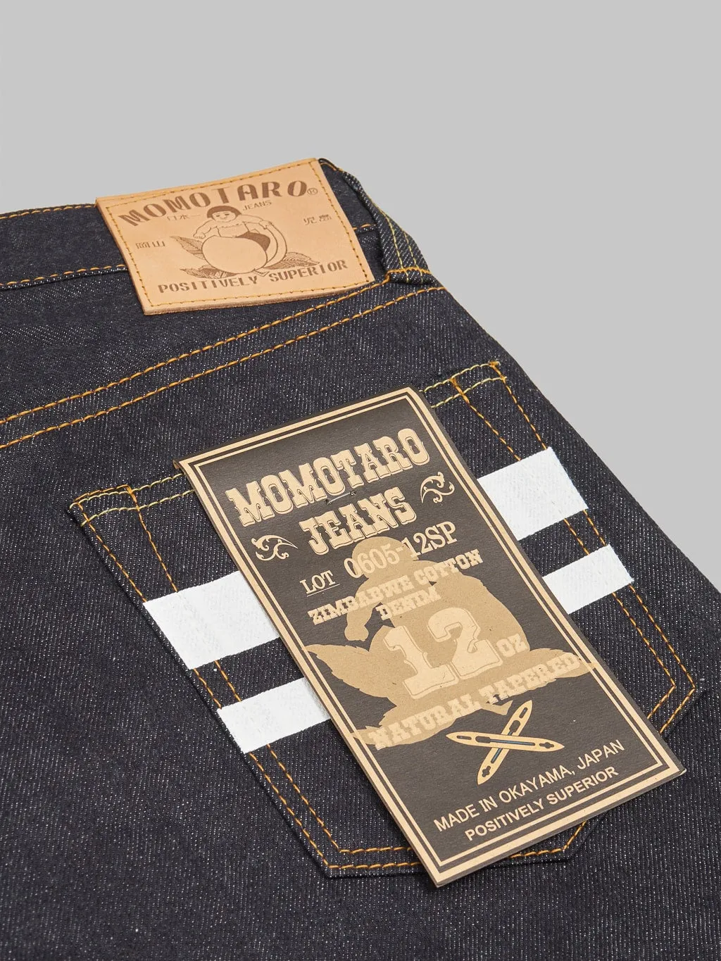 Momotaro 0605-12SP Going To Battle 12oz Natural Tapered Jeans