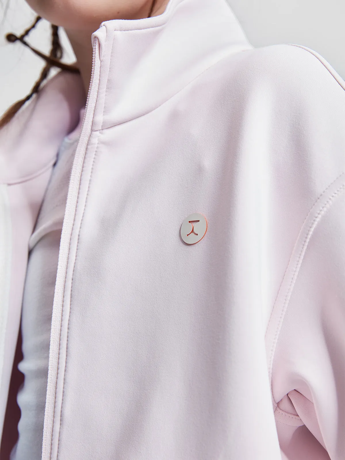 Neoprene Cropped Full Zip