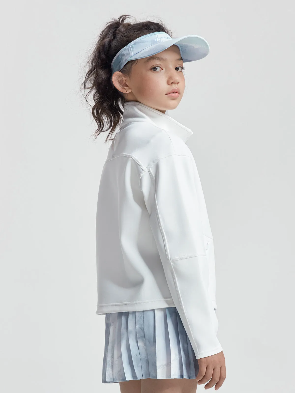 Neoprene Cropped Full Zip
