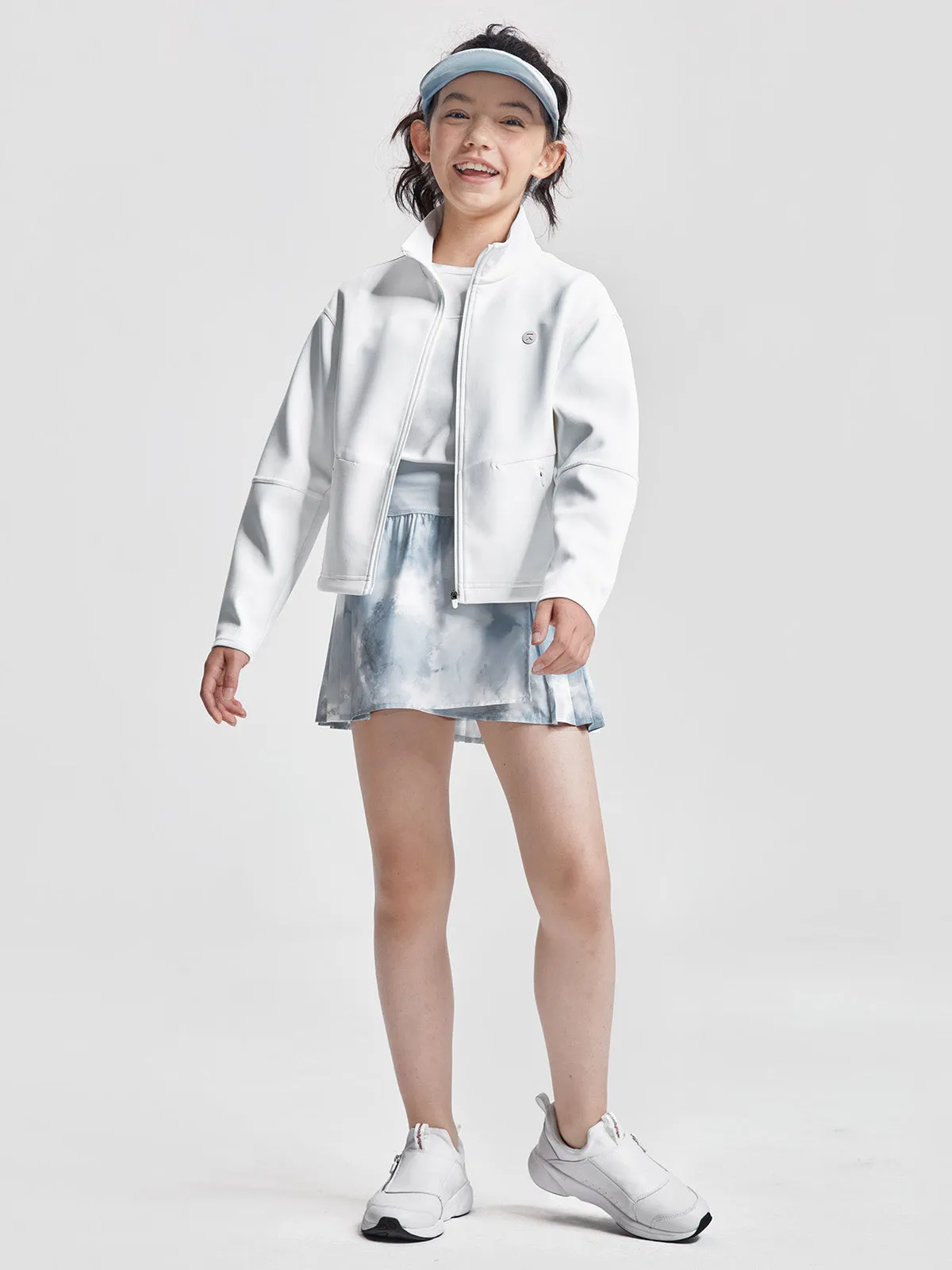 Neoprene Cropped Full Zip