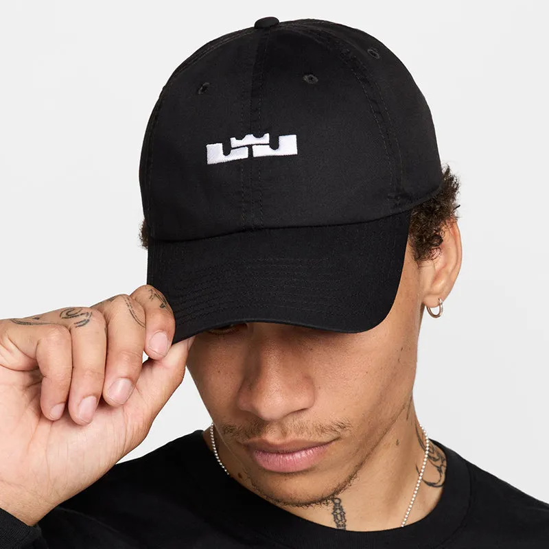 Nike Unisex Lebron James Unstructured Nike Club Cap Black/White
