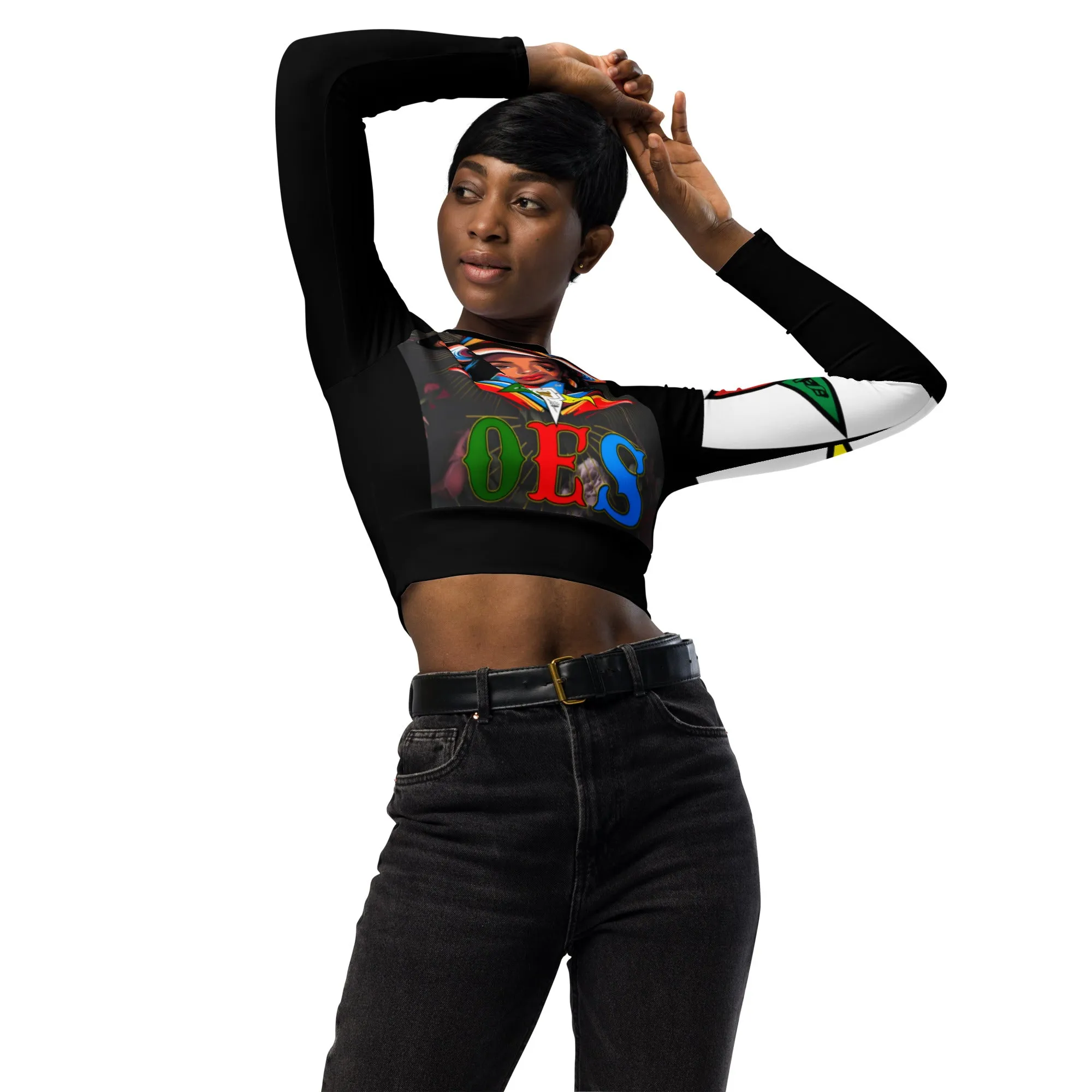 Order of the Eastern Star OES FitFlex Crop Top – Empower Your Workout in Eastern Star Style