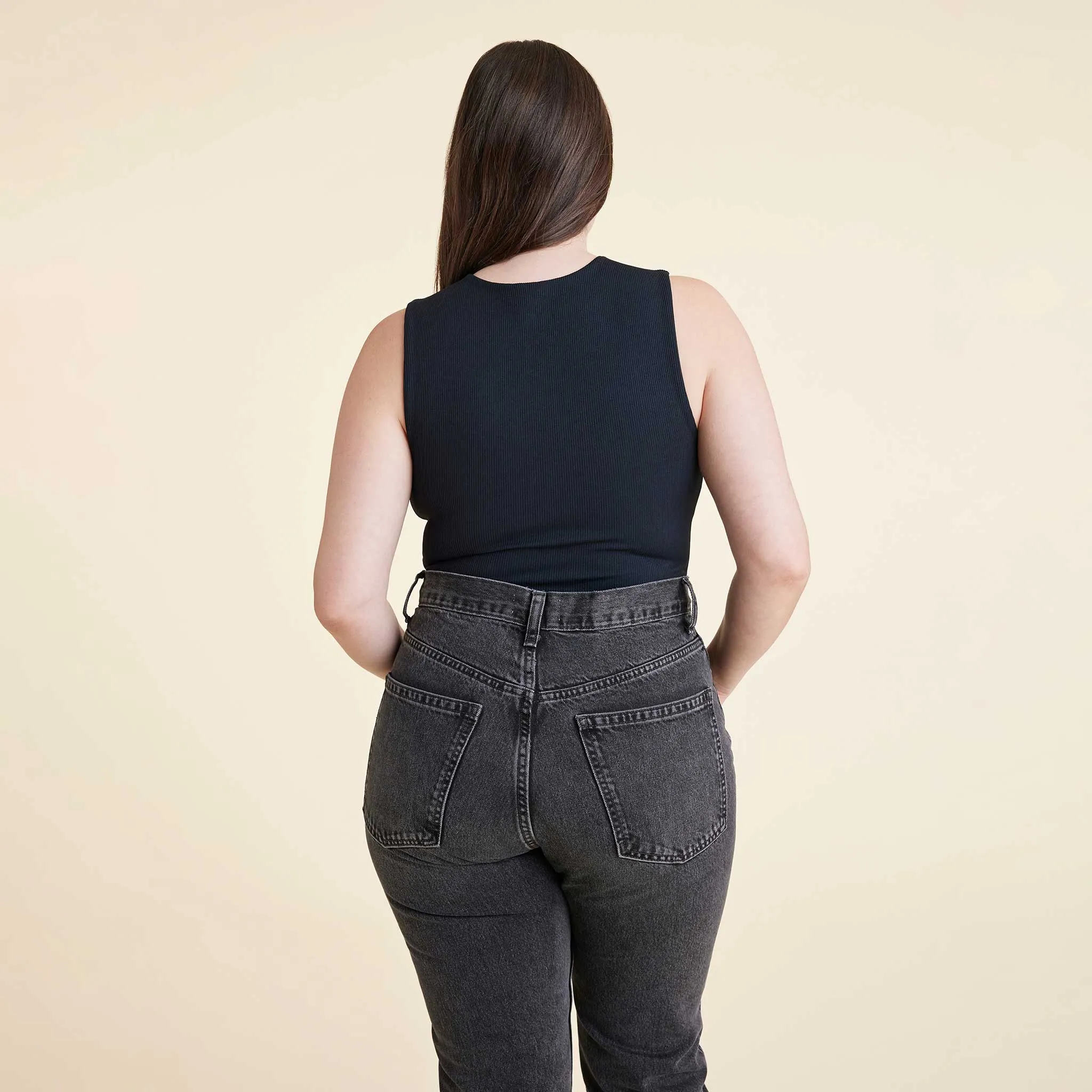 Ribbed Crew Tank Bodysuit
